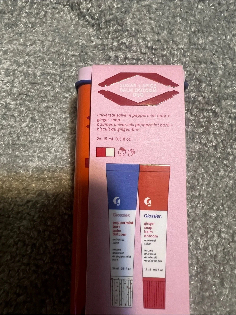 Glossier Lip Balm Duo — Sugar + Spice